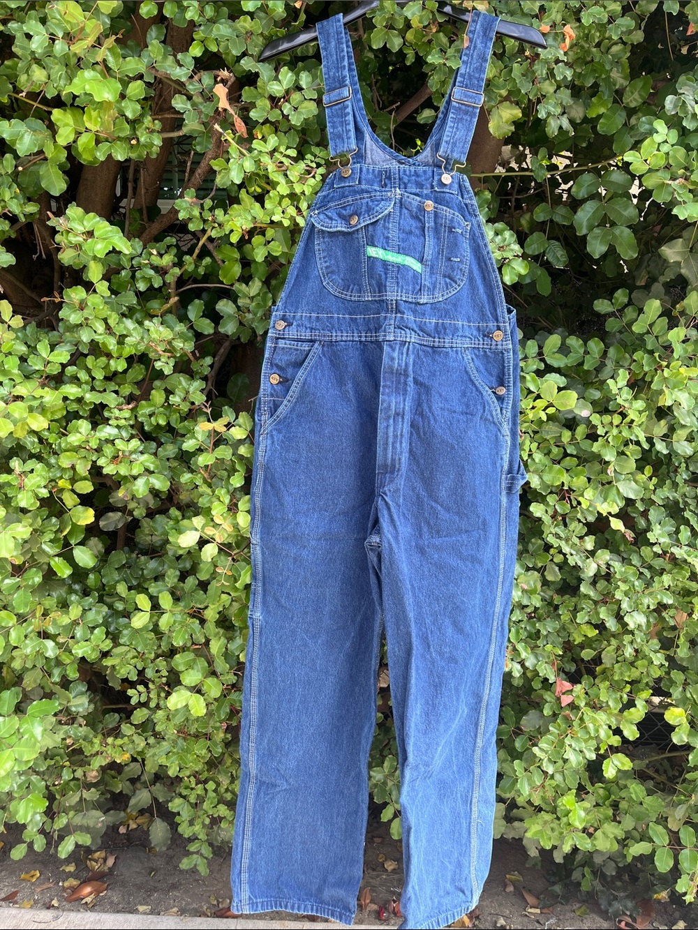 Relaxed Fit Men's Denim Overalls - Blue